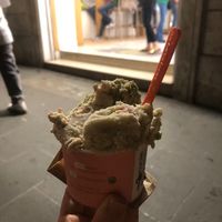 Too dark😒Pistacchio, apple cinnamon and hazelnut (4€)  at The Gelatist in Rome