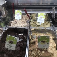 3 vegan rice milk based options   at The Gelatist in Rome