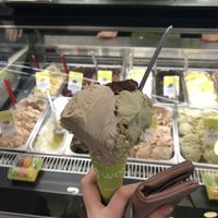 Pistachio, Hazlenut and Chocolate  at The Gelatist in Rome