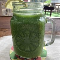 Smoothie spinach apple at Ecoespazo Vitriol in Sarria