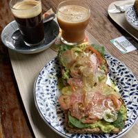 Combo brunch con tostada, café y jugo del día  at Ecoespazo Vitriol in Sarria