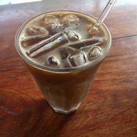 Iced macchiato with soya milk at Phuketique in Phuket