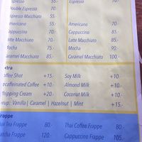 Note the milk options at Phuketique in Phuket