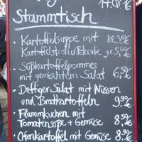 special menu for our veggie meet-up at Die Kartoffel in Saarbrucken