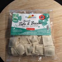 Super delicious vegan ravioli with tofu at De Groene Wijzer in Brasschaat