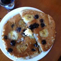 Tropical pancakes! at TVJ Kitchen - West LA in Los Angeles