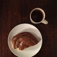 Okay, we couldn’t resist going back and getting the caramel for breakfast the next day. The caramel is WAY better! at Bjornsbakari in Reykjavik