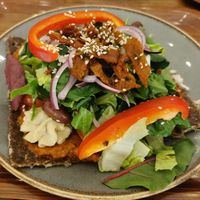 Raw pizza at Ecocafeet in Ostersund