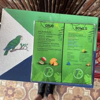 Menu (front side)   at Degree 18 Juice Bar in Palmer