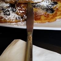 Blueberry lemon pancakes 14.50, gluten-free up charge $2 at The Green Fork & Local Roots Market in North Wales