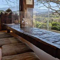 A corner of the restaurant at Dasoni in Jeju