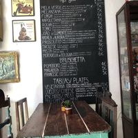 Menu at Focaccia in Giro in Lisbon