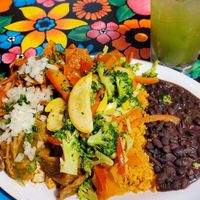 Vegan chilaquiles and a Thai basil margarita for brunch at Cafe Corazon - Kinnickinnick in Milwaukee