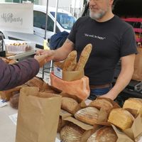 All the bread is vegan, yesssss at Farmer's Market - downtown Berkeley in Berkeley