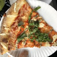 Buffalo cauliflower basil vegan pizza  at Screamer's Pizzeria - Greenpoint in Brooklyn