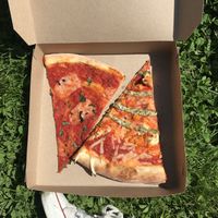 Margarita and buffalo enjoyed in McCarren Park at Screamer's Pizzeria - Greenpoint in Brooklyn