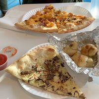 garlic knots and slices  at Screamer's Pizzeria - Greenpoint in Brooklyn