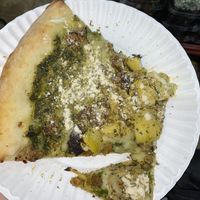 Pesto pizza  at Screamer's Pizzeria - Greenpoint in Brooklyn