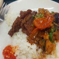 You can choose to have rice or noodle at Blossoming Lotus in Haymarket