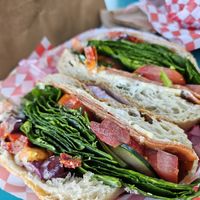 Italian sandwich at Glowing Plant Based Eatery in Los Angeles