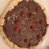 Sweet pizza at Vero Bio-Pizzeria in Vienna