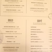 Menu at Vero Bio-Pizzeria in Vienna