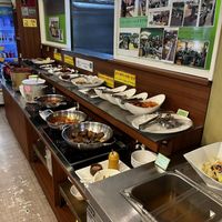 The buffet   at Veg Green in Seoul