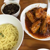 가지칠리, 삼선짜자ㅇ at Gawon - 가원 in Seoul