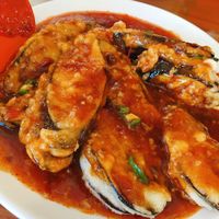 가지사이에 두부가 들어간 일품요리! 소 자기준 25000원 (Fried eggplant with tofu and chili sauce. Small size 25000won)  at Gawon - 가원 in Seoul