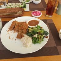 Fried bean curd (I started eating) at Vegenarang in Busan