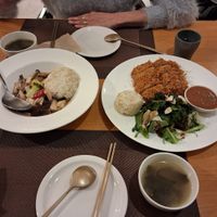 I forgot to mention the pink pickled cabbage (not Kimchi) was delicious!) at Vegenarang in Busan