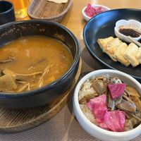 Mushroom and Tofu stew  at Vegenarang in Busan