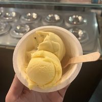 Passionfruit and mango sorbet  at Gelato Lab in Siem Reap