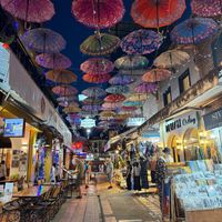 View of the alley outside the shop at Gelato Lab in Siem Reap