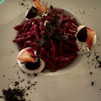 Beetroot pasta  at Meatless District - Da Costabuurt in Amsterdam