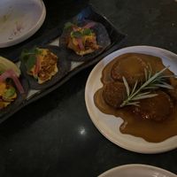 Spicy jackfruit tacos (tasty, but spicier than I thought) and lion’s mane (good and moderately spicy, but less meaty than I thought) at Meatless District - Da Costabuurt in Amsterdam