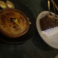 Chai creme brulee and chocolate cake: both very good  at Meatless District - Da Costabuurt in Amsterdam