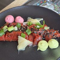 Sashimi watermelon  at Meatless District - Da Costabuurt in Amsterdam