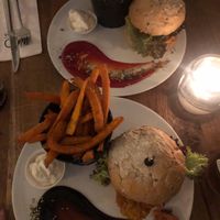 Kimchi burger and seitan one - presentation is spotless at Meatless District - Da Costabuurt in Amsterdam