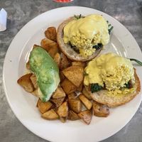 Eggs Benedict at Sticky Fingers Diner in Washington