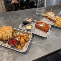 The spread of what we got! at Sticky Fingers Diner in Washington