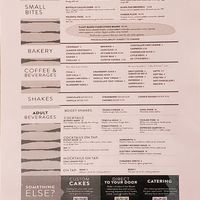 Drink Menu at Sticky Fingers Diner in Washington