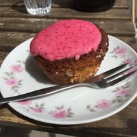 Orange vegan cake at Grace in Fitzroy