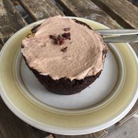 Chocolate and zucchini vegan cake at Grace in Fitzroy