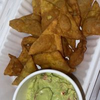 “Chips” and guac😄 at Sattva by Govinda in Aguas Calientes
