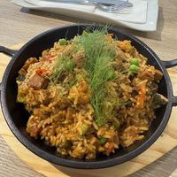 Paella   at Sattva by Govinda in Aguas Calientes