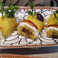 Causa rellena at Sattva by Govinda in Aguas Calientes