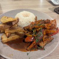 Lomo saltado, amazing! at Sattva by Govinda in Aguas Calientes