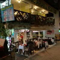 Govindas restaurant front. Restaurant is located in the second level. at Sattva by Govinda in Aguas Calientes