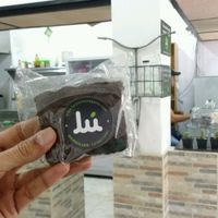 vegan brownies at Lu Cocina Vegana in Bogota
